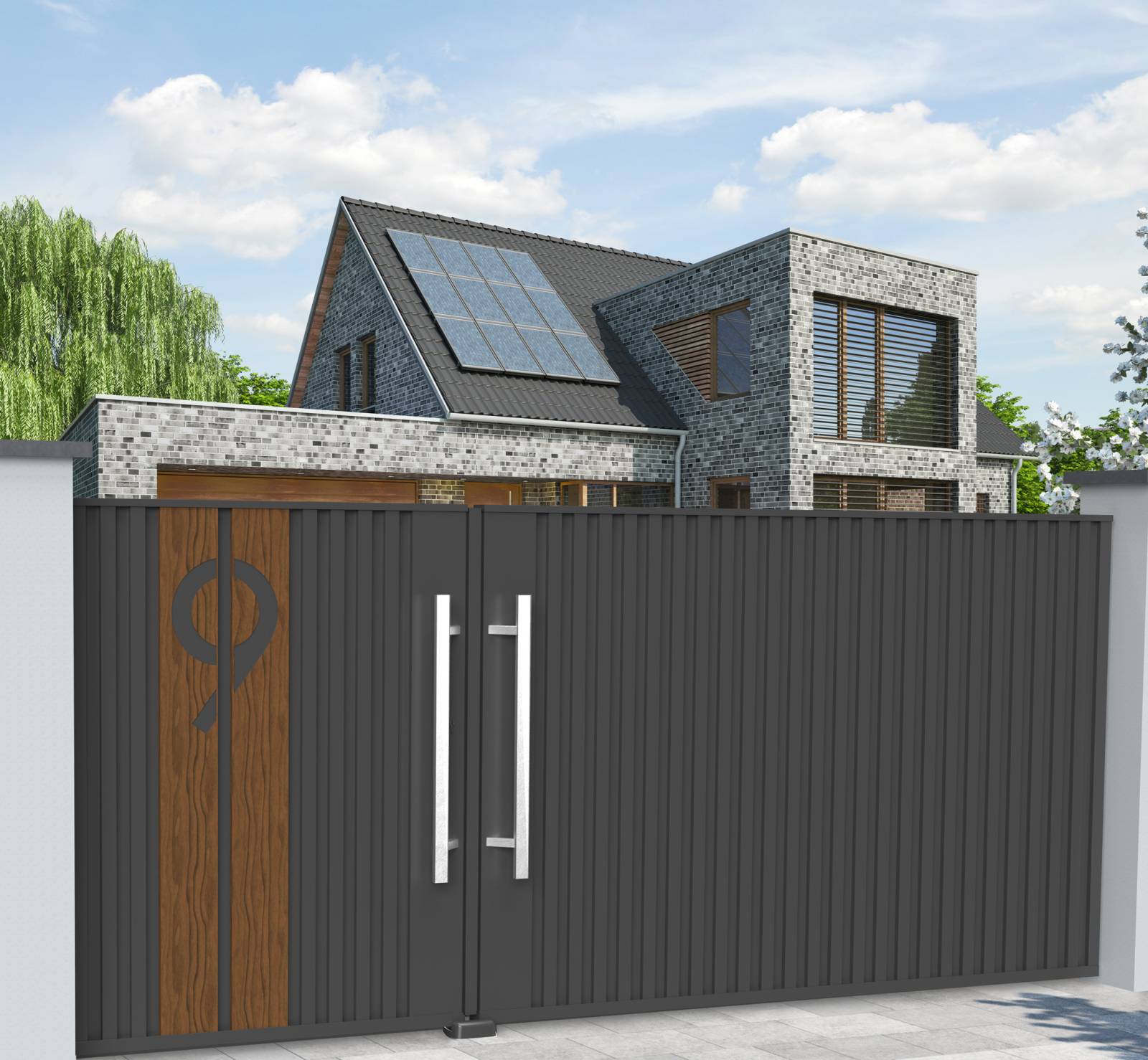 Choisir un portail en aluminium motorisé à alimentation solaire pour un extérieur autonome et écologique à Aix-en-Provence