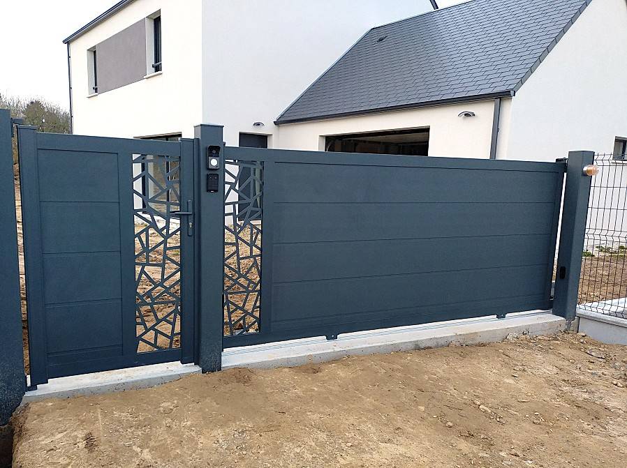 Pose d'un portail Hermès aluminium électrique Vitrolles 13127