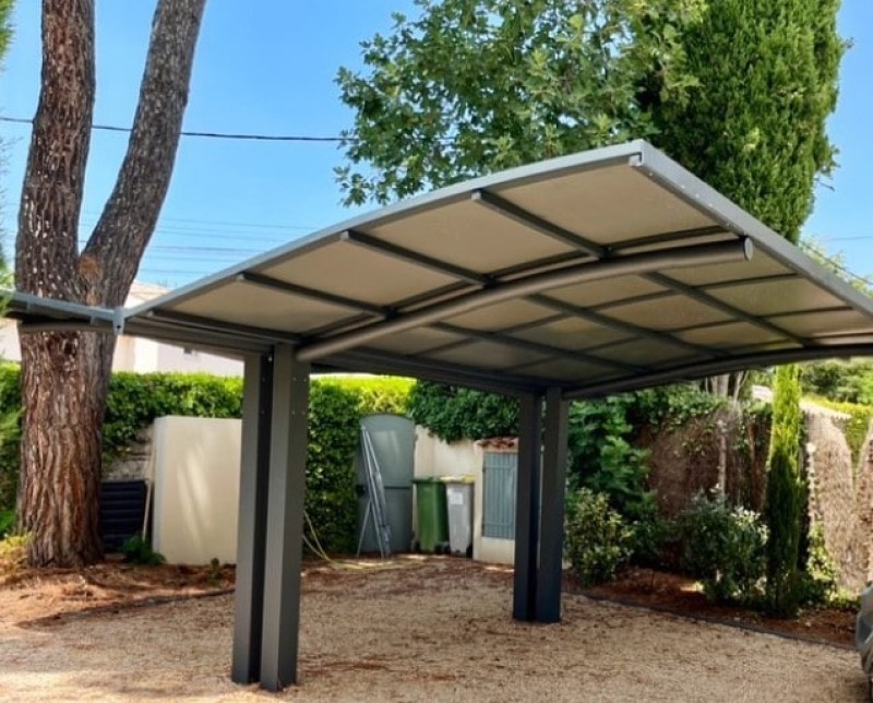 Double carport pour voiture forme papillon aix en provence