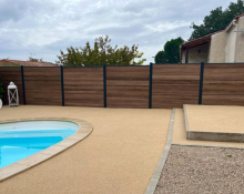 Notre zone d'activité pour ce service Création d'une clôture bois sur un muret chez un particulier à